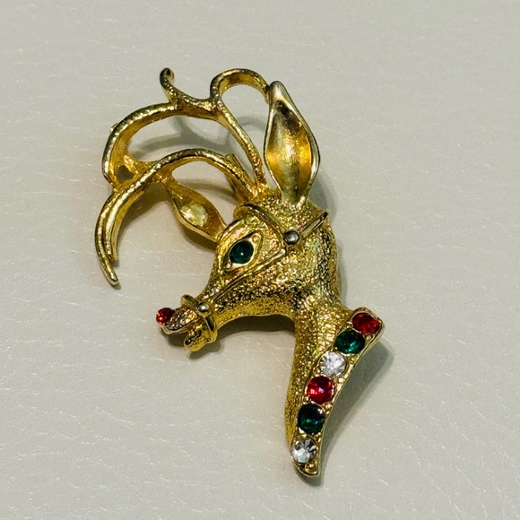 Vintage Brooch Avante Designer Pin Pendant Rudolph Retro Jewelry Ladies Fashion - Picture 4 of 15